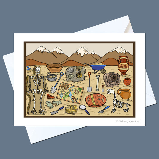 Archaeologist Greeting Card by Selina-Jayne