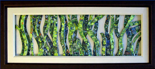 Virgin Forest Trapunto Art Glass