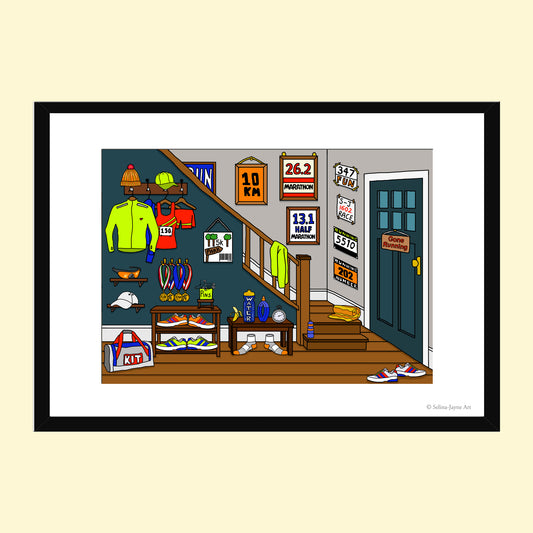 Running Limited Edition Framed Fine Art Print by Selina-Jayne in Black Frame - Where the Runner Lives Giclée Wall Art